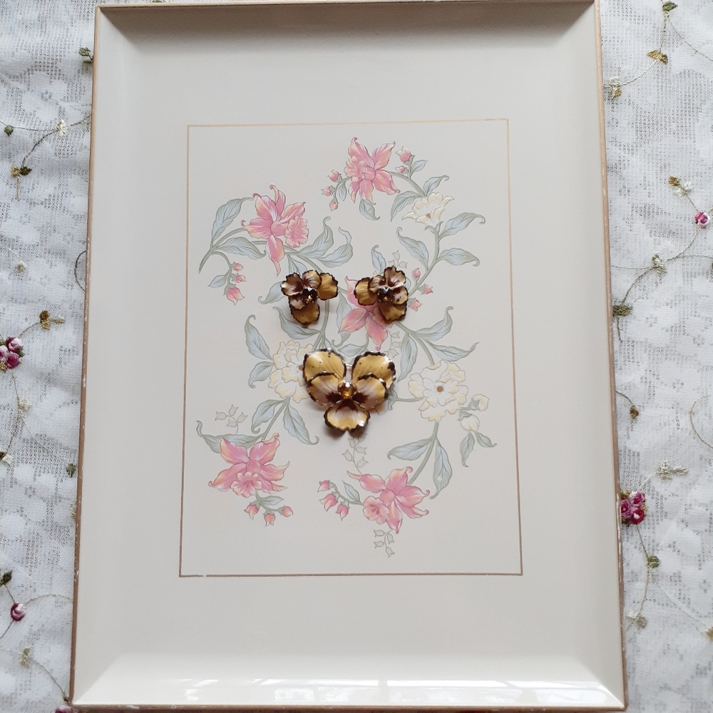 VTG Nettie Rosenstein Sterling Earrings + Brooch